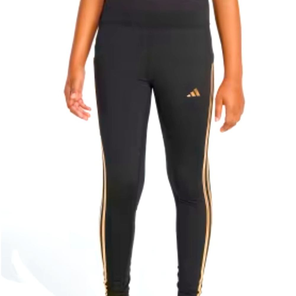 Adidas Size L-14 Youth Girls Leggings Lightweight